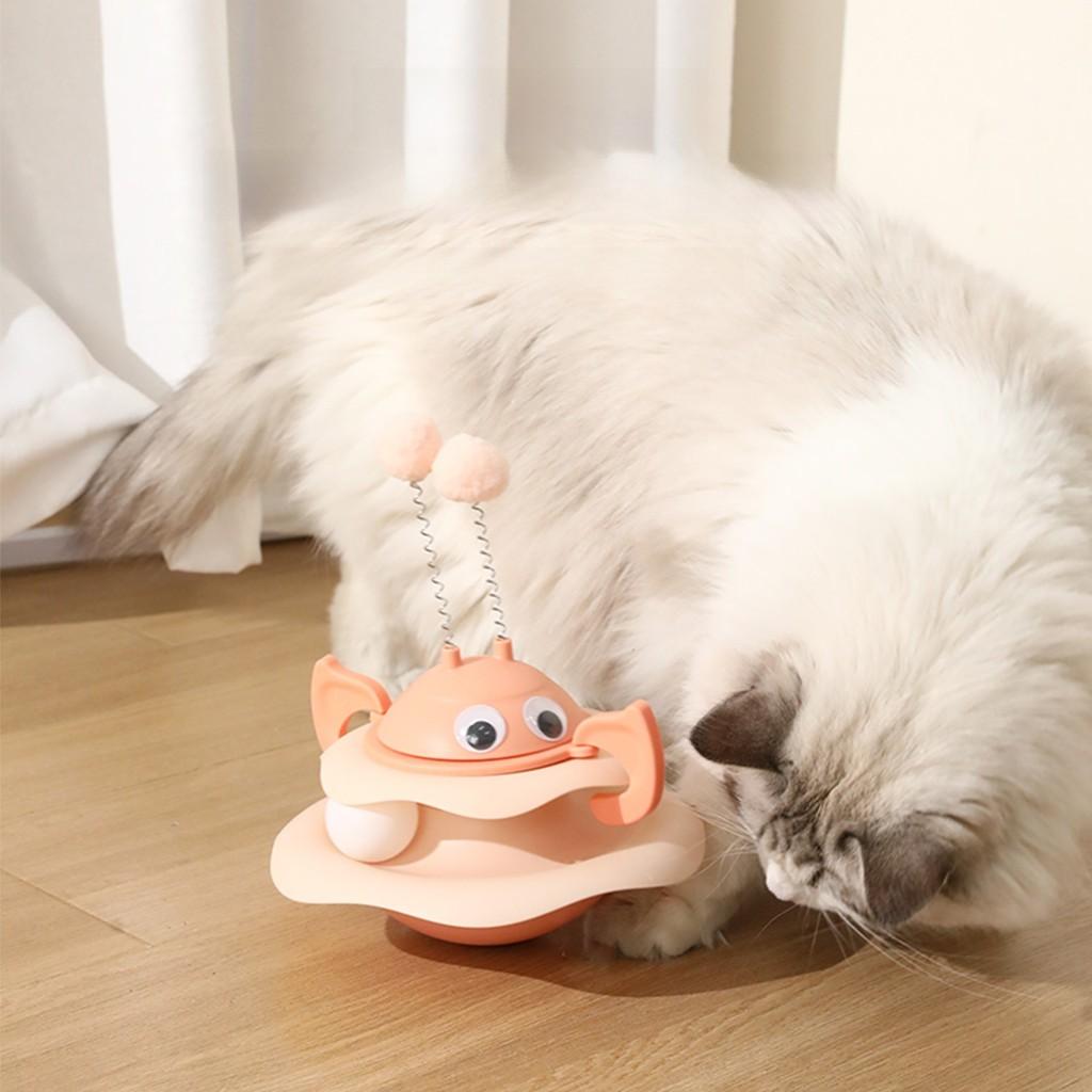 Cat Toy Set With Inflatable Bee Wobbler And Play Wheel For Interactive Play And Gift