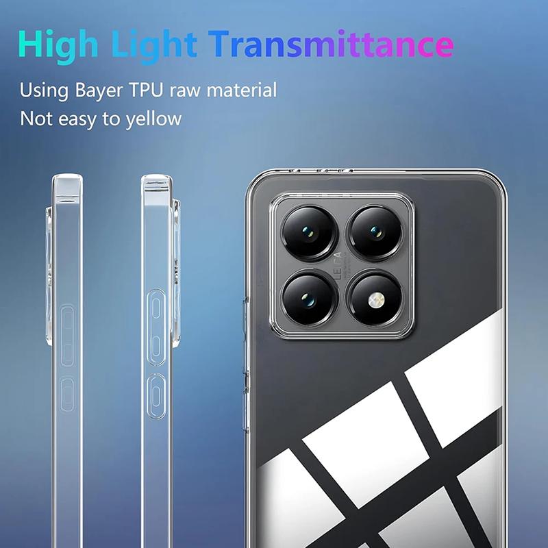 Ultra Thin Transparent Case For Xiaomi 14T 13T 11T 12T 10T 15 Pro Funda For MI 15 Ultra 13 12 11 Lite Silicone Soft Phone Cover