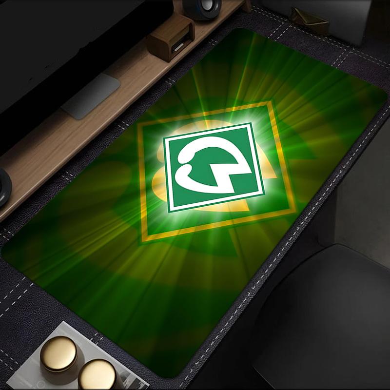 Grünes Bremen Muster Mauspade, Gummiunterseite, Mauspade für Gamer und Bürogebrauch, Gaming Schreibtisch, Leicht zu reinigende Matte Weihnachtsgeschenke für Fans