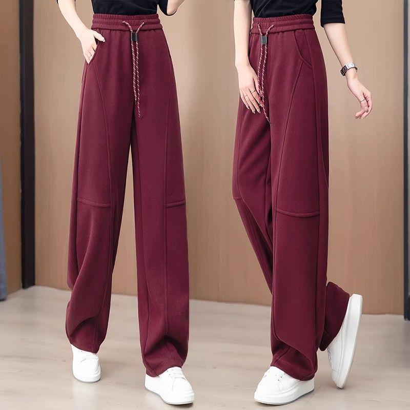 Women's Yellow Straight-Leg Sporty Casual Sweatpants - Spring/Autumn 2025 Collection