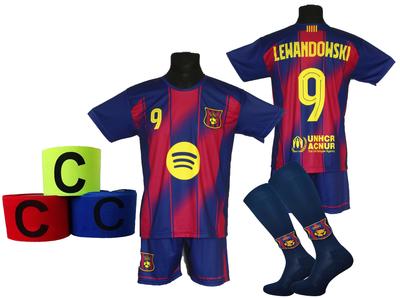 Ensemble de football pour enfants LEWANDOWSKI + chaussettes + bandeau - taille 134