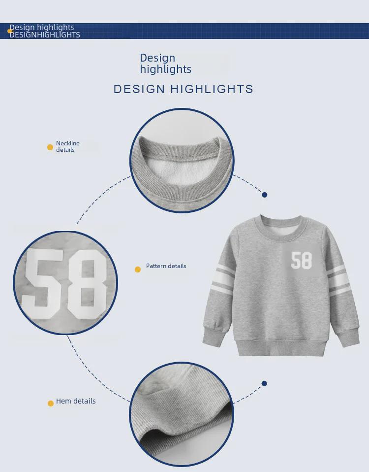 27kids Children's Pullover Sweater with Velvet - New 2024 Spring Collection