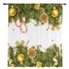 Christmas Pine Needles Lights Sheer Curtains for Living Room Decoration Window Curtains Kitchen Tulle Voile Curtains