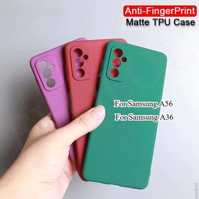 Ultradünne Matte Sandstein Weiche Hülle für Samsung Galaxy A56 A36 A26 A16 A06 A55 A35 A25 A15 Silikon Schutz Linsenabdeckung Hüllen