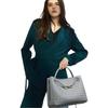 B's Retro Woven Women's Shoulder Tote Bag with Metal Rope Buckle – Large Capacity