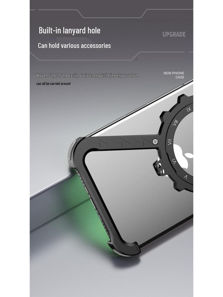Gear Z Metal Case with Rotating Stand for iPhone 17 Pro Max and iPhone 16 Pro - Drop-Proof with Heat Dissipation