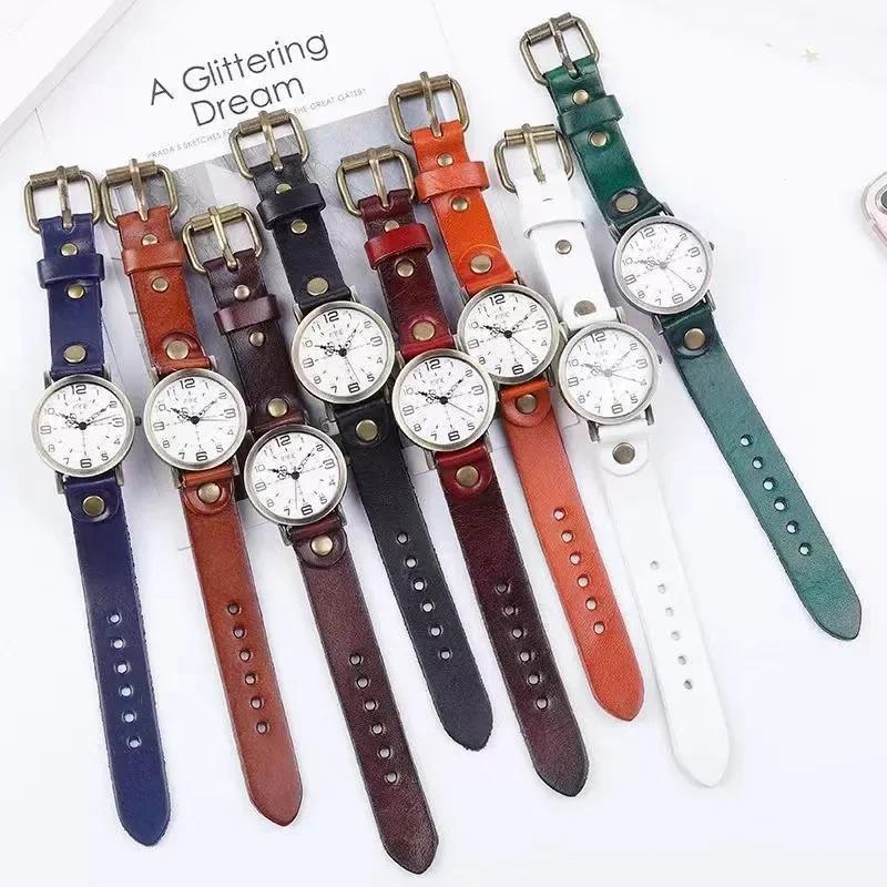 Neutral Retro Belt Digital Ladies Casual Watch Popular Sale Quartz Wristwatch From Mainland China No Brand Designated Buckle