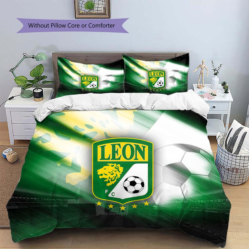 Club Leon Pattern Bedding,Quilt Set Quilt Cover Pillowcase Home Birthday Gift(1 * duvet cover + 2 * pillowcase, without core)