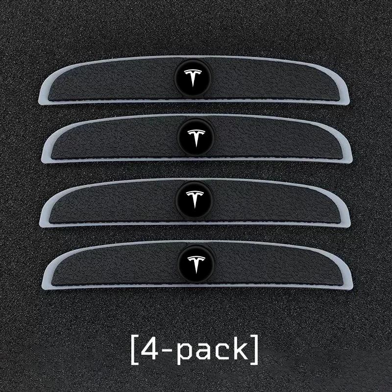 

Car Sticker 2025 New Tesla Car Door Anti-collision Bumper Strips Auto Rubber Protector Stickers For Tesla Model-3 Model-S Model- чёрный