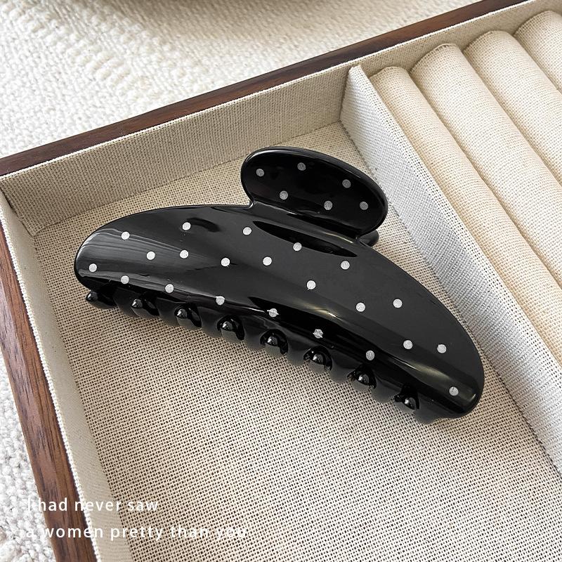 Preț 10 USD 3D franceză Dot negru alb păr gheare femei dulce acrilic geometric arc stea rechin clip păr clip accesorii elegante pentru păr agrafe