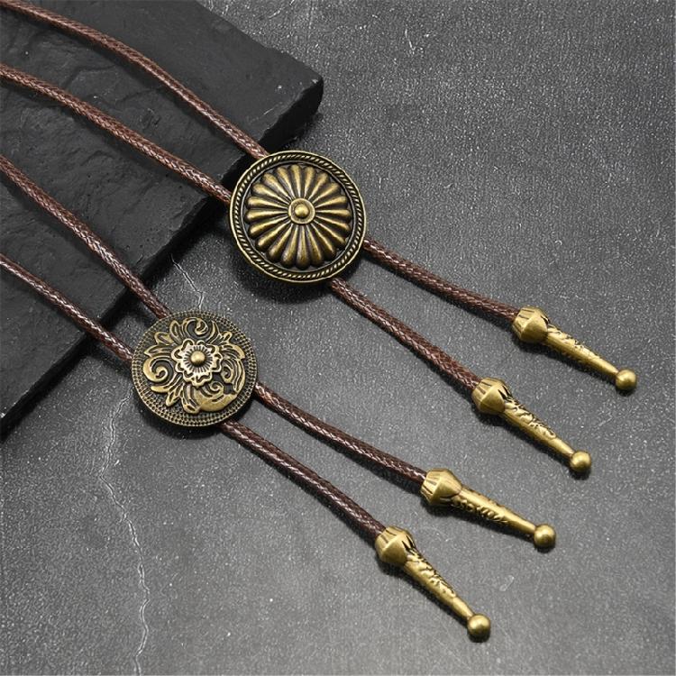 Practical PU Leather Chain Necklace Comfortable Unisex Jewelry Bolo Tie Fashion For Office Travel And Casual Use