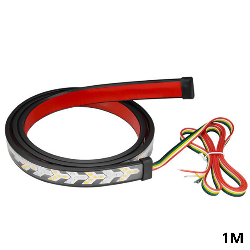 12/24V Car Tail Brake Warning Light Red Brake Rear Taillight Dynamic Sequential Yellow Turn Signal Arrow Flexible LED Strip