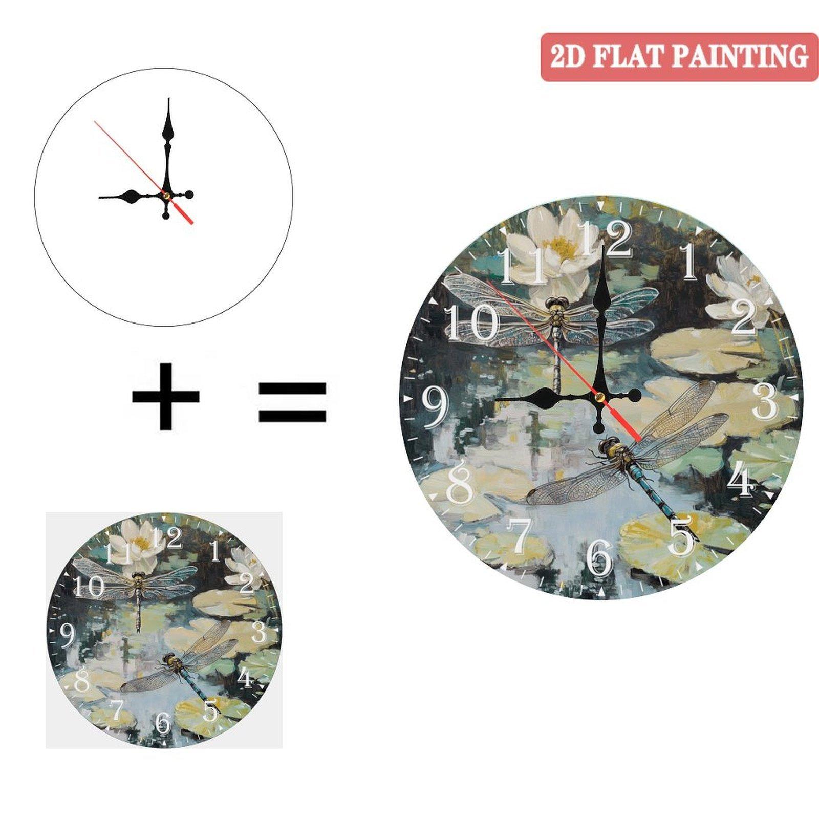 Silent Operation 30x30cm Wood Wall Clock Ideal for Bedrooms and Libraries (White,12 in(30.48cm)) белый