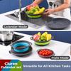 3/4PCS Foldable Collapsible Colander Set Drain Basket with Self-Draining Base Vegetables Fruit Washing Basket Kitchen Drainer