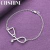 CHSHINE 925 Sterling Silver Geometry Chain Bracelet For Women Wedding Party Fashion Charm Jewelry