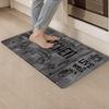 Dark Gray Kitchen Rug, Laundry Room Mat, Made of Plush Material, 1.19 cm Thick, Water-absorbent and Slip-resistant. Suitable for Entryways, Bedrooms,