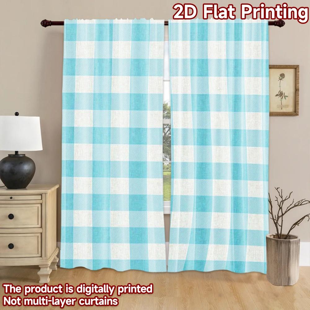 2D flat Photography Backdrop Background Banner Blue White Checkered Tiles 100% Polyester Festive Backdrops Use for Home