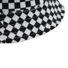 Red White Plaid Personality Bucket  Cap For Unisex Women Men Cotton Fishermen Hat Factory Sells Directly