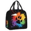 Gay Pride Flag Drip Design Insulated Lunch Bag Women Resuable LGBT Rainbow Lesbian Thermal Cooler Lunch Box Office Picnic Travel