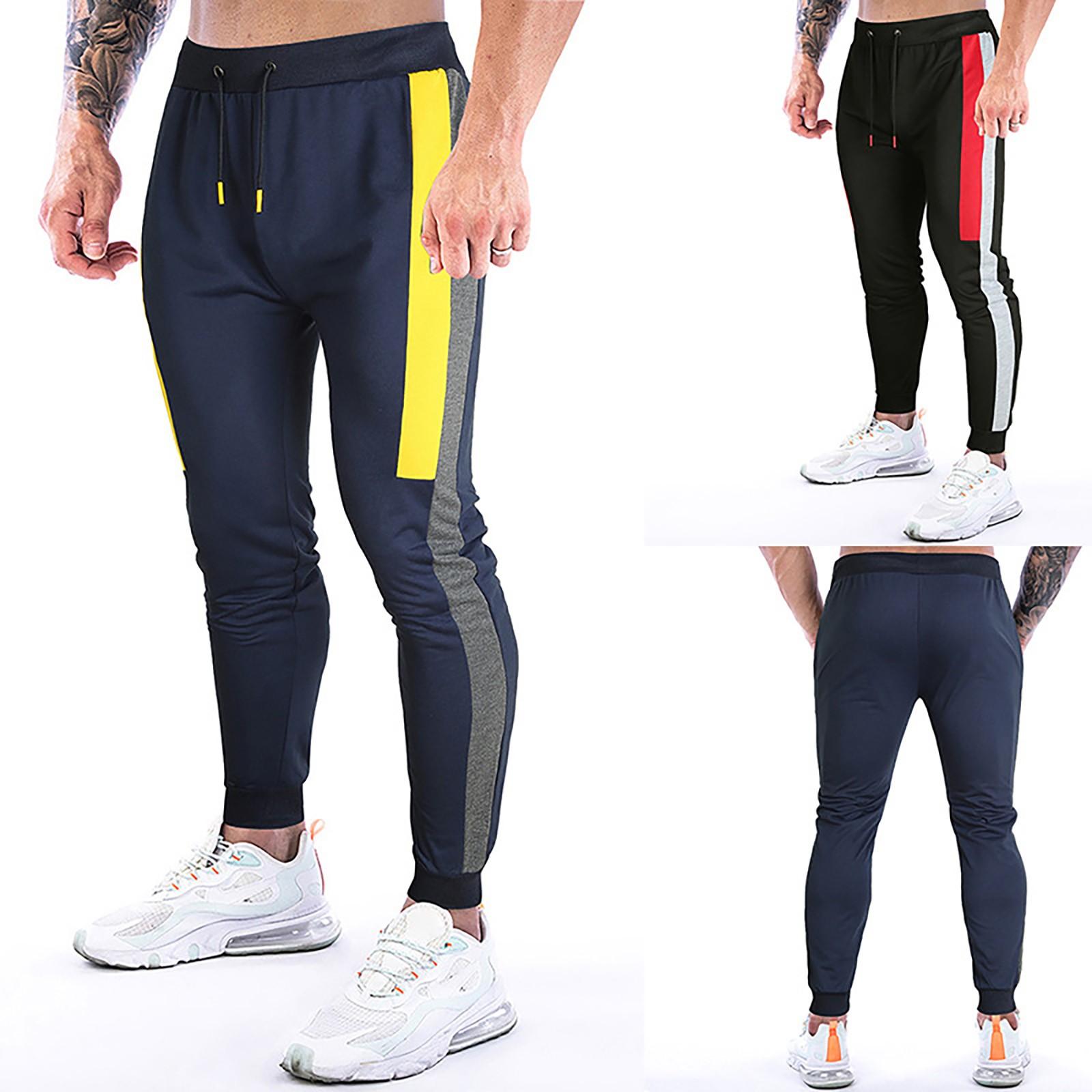 

Мужская мода на резинке, повседневные лоскутные спортивные штаны на шнурке, спортивные штаны на шнурке M чёрный