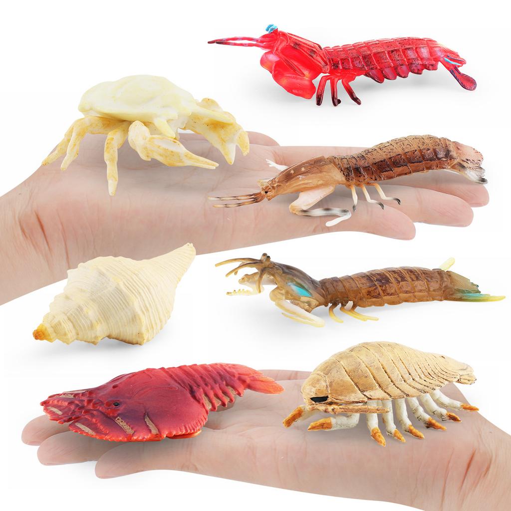 Simulated Marine Creature Model Pippi Shrimp, Snowman Crab, Conch King, Pedal Insect, Submarine Animal Ornament
