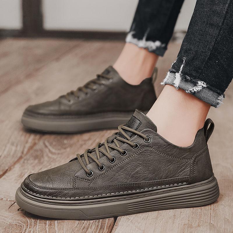 

Мужские высокие повседневные кроссовки 2025: Трендовые, Увеличивающие рост, Из натуральной кожи, Универсальные зимние спортивные ботинки Size 43