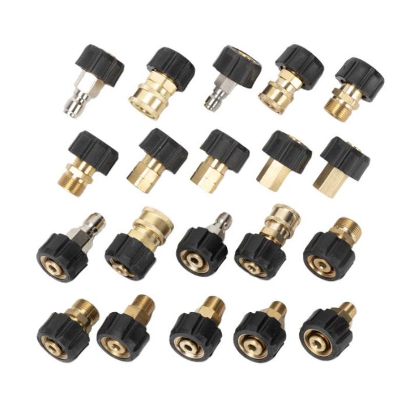 1Pcs Spray Sprinkler Quick Connector, Quick Release M22-14Mm/15Mm To 3/8 And 1/4 Inch Pressure Washer Adapter,