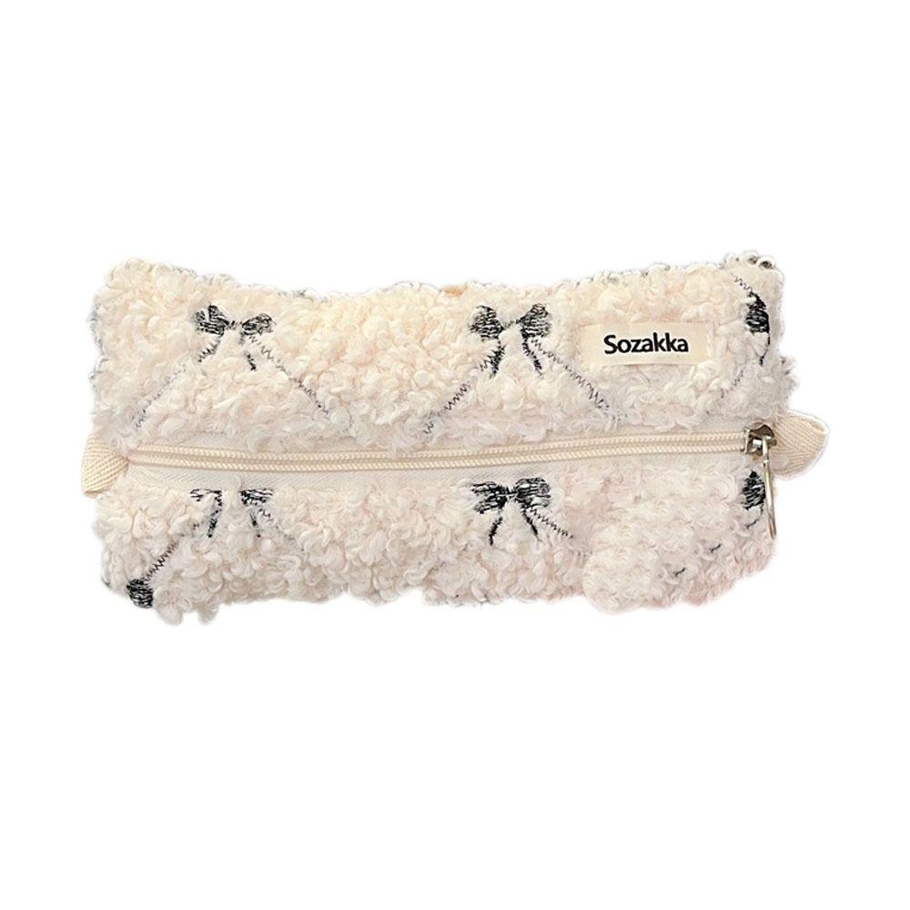 

Lamb Wool Makeup Bag Travel Organizer Toiletry Bag Fashion Cosmetic Bag D