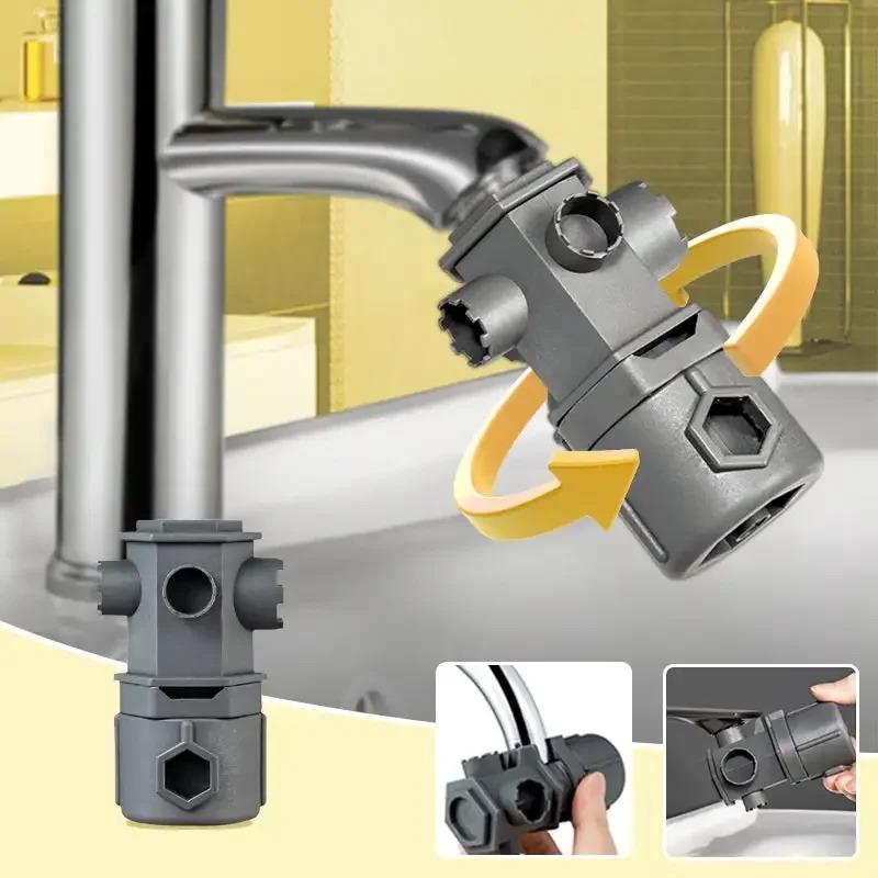 16 In 1 Faucet Wrench Tool Set All-In-One Kitchen And Bathroom Plumbing Repair Tools Multi-Function Faucet Maintenance Tool Set