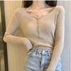 2024 Autumn/Winter V-neck Women's Sweater - Celebrity Style, Ingenious Design, Knitted Top