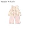 Balabala Girls' Sleeveless Two-Piece Set