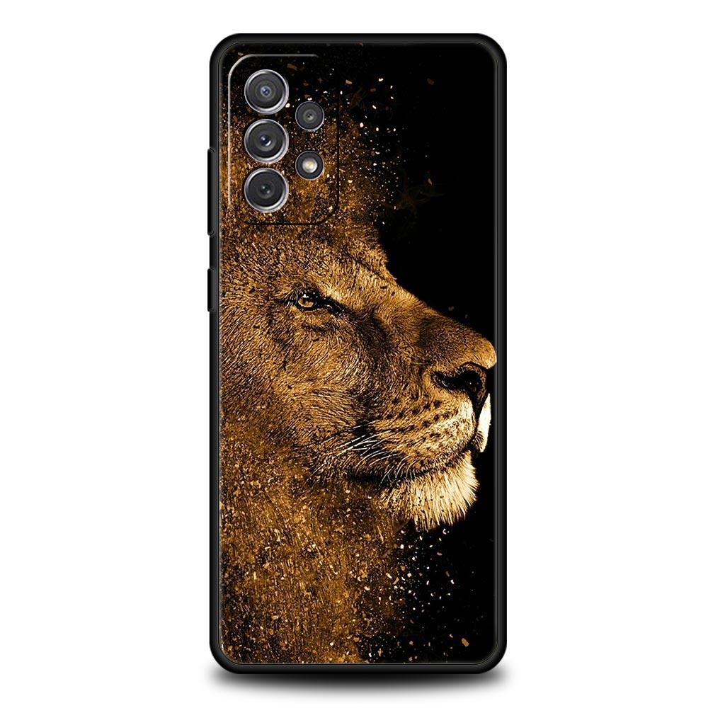 Lion Alpha Male Cub Phone Case For Samsung Galaxy A17 A07 A55 A35 A25 A15 A05s A33 A31 A23 A21s A13 A41 A73 A53 A51 A71 A03Cover