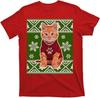 Cute Kitten Ugly Christmas Cat Lovers Cats Funny Men T Shirt