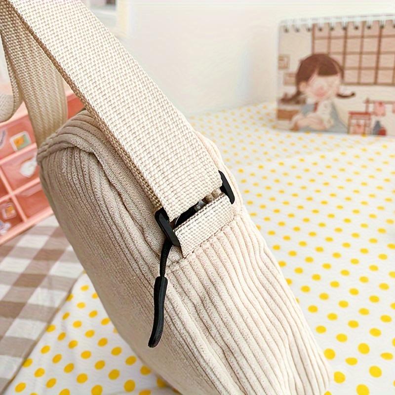 Girls Portable Corduroy Bear Phone Crossbody Bag, Mobile Phone Coin Purse, Fashionable Cross Small Bag, Corduroy Mini Bag Bolsos