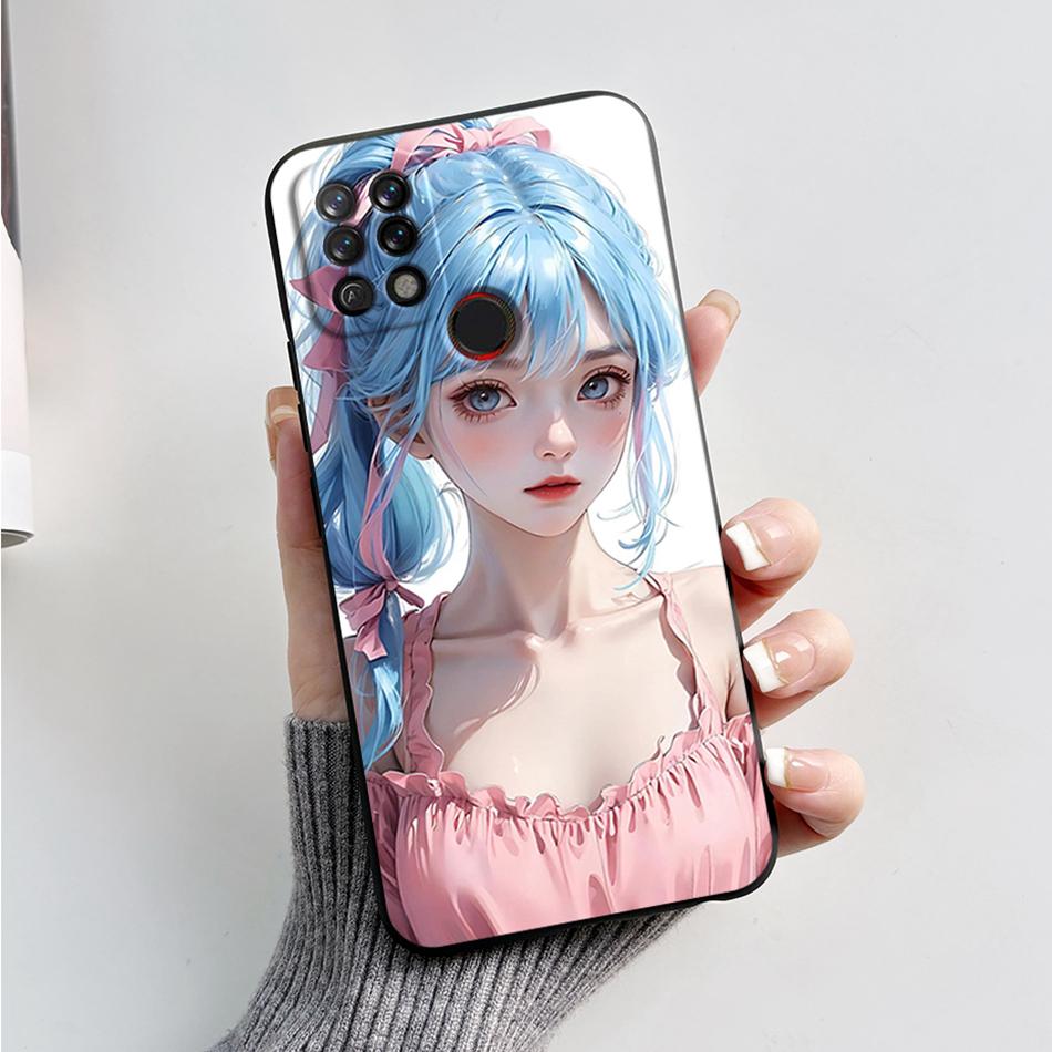For Tecno Pova Case LD7 LD7j Fashion Marble Cover Matte Phone Case For Tecno Pova Soft Silicone Fundas 6.8'' Back Cover Bumper