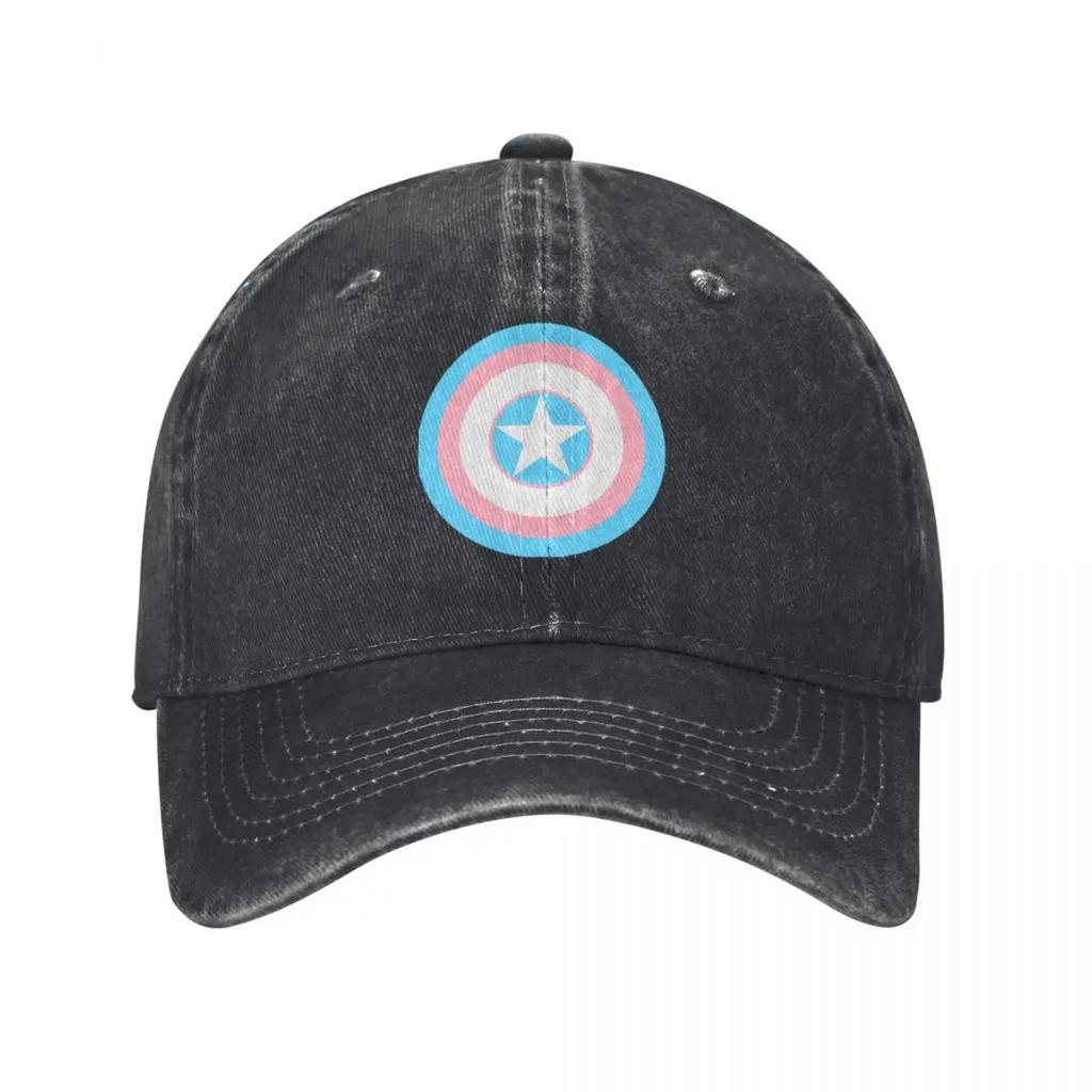 Trans Shield Racerback Baseball Cap Cotton Hats Cowboy Caps Unisex