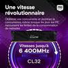 Mémoire gamer - CRUCIAL Pro OC - CP16G64C32U5B - 16 Go DDR5-6400 UDIMM - CL32 avec dissipateur thermique - Noir