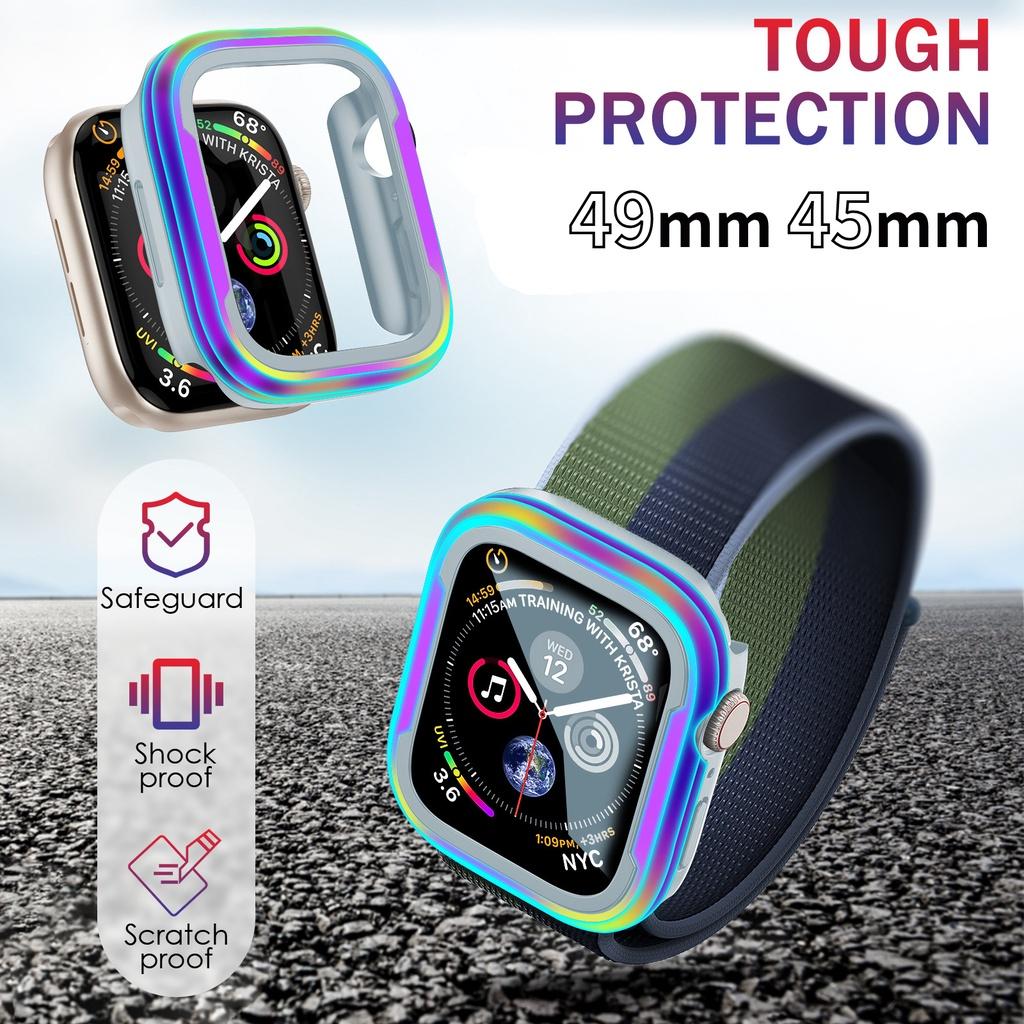 

Корпус для часов из ТПУ + алюминиевого сплава для Apple Watch Ultra / SE 2022 Защитный чехол Металлический бампер для часов Ultra 49 мм Крышка для iWatch Series 6 SE