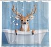 Funny Hedgehog Shower Curtain Hedgehog Bathing In Bathtub Cute Animal Puppy Pet Hilarious Shower Curtain Bathroom Set