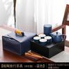 Coarse Pottery Travel Kung Fu Set Ceramic One Pot Four Cups Tray Tea Canister Portable Business Gift