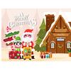 Xmas Tree Santa Claus Banner Background Party Decoration Vibrant Color Wear Resistant Christmas Backdrop Banner