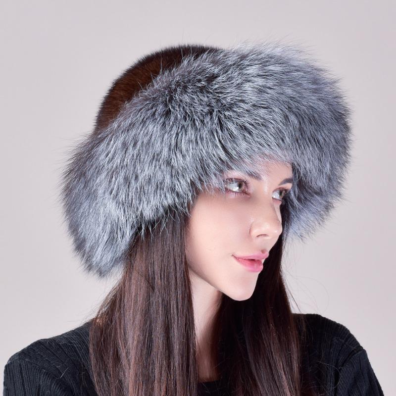 

Новая модная норковая шапка из цельного меха, шапка-ведро из лисьего меха для женщин, новая