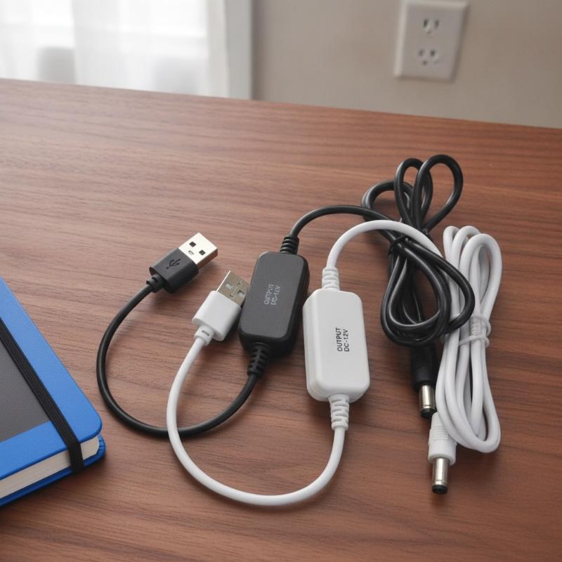 Wifi To Powerbank Cable Connector 5V To 12V Usb Converter Cord For Wifi Router Fan Speaker