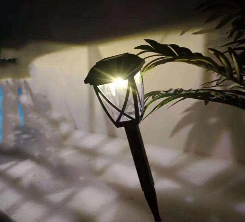 Pailide Solar Palace Lantern Lawn Lights, 3-Pack Warm Light