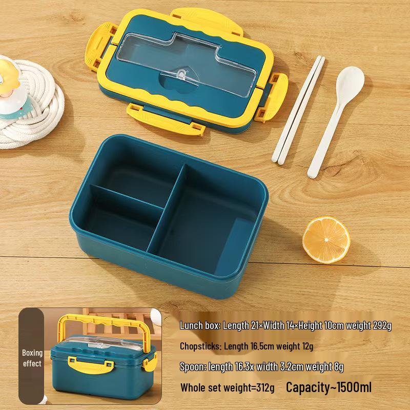 Wheat Straw Insulated Microwave-Safe Bento Lunch Box for Office & Students