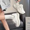 The first layer of cowhide dad shoes women's spring new sports and leisure shoes versatile and lightweight white shoes