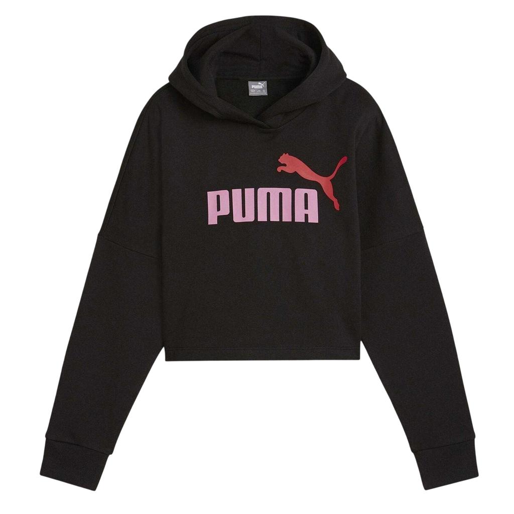 Puma Girls Logo Relaxed Fit Crop Hoodie