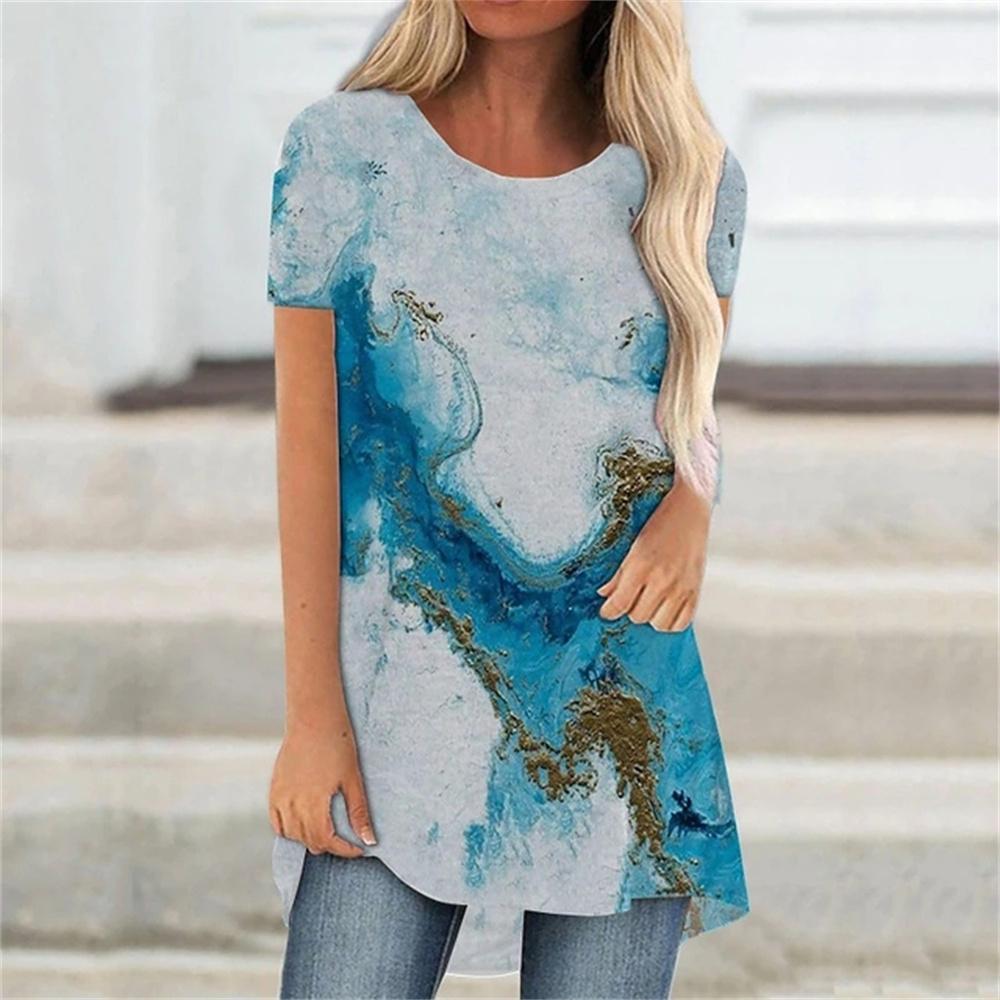 Summer Flower T-Shirts Dragonfly 3D Printed Women's Fashion Streetwear Floral Oversized T Shirt Female Ladies Clothing