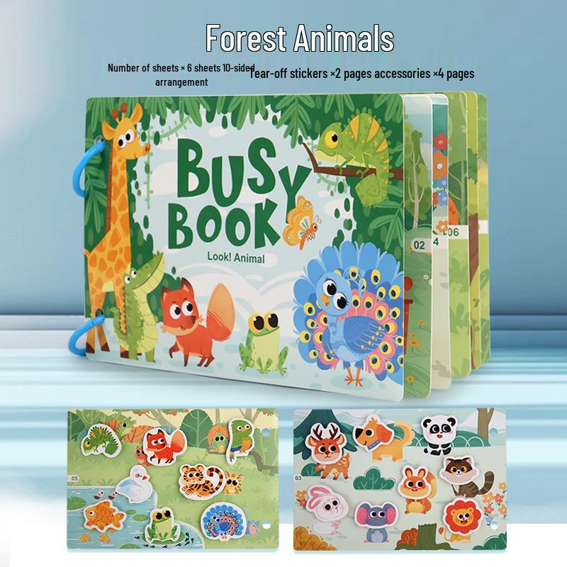 Multilingual Kids Tearable Sticker Book for Number Cognition and Early Education