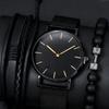 Waterproof Movement Steel Chain Watch Light Luxury Niche Minimalist Wind Steel Mesh Belt Slim Watch Lady